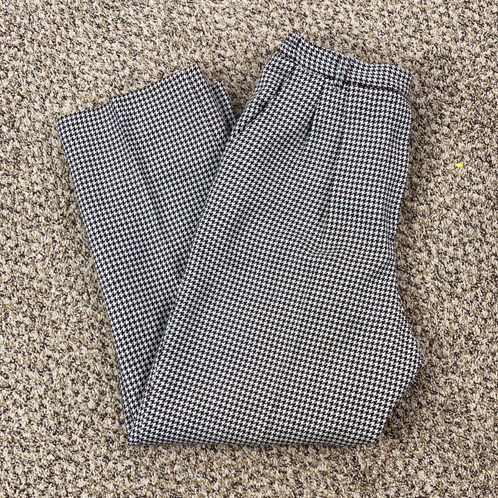 Vintage J'envie Herringbone Houndstooth Heritage Wool Trouser Pants - Picture 7 of 13